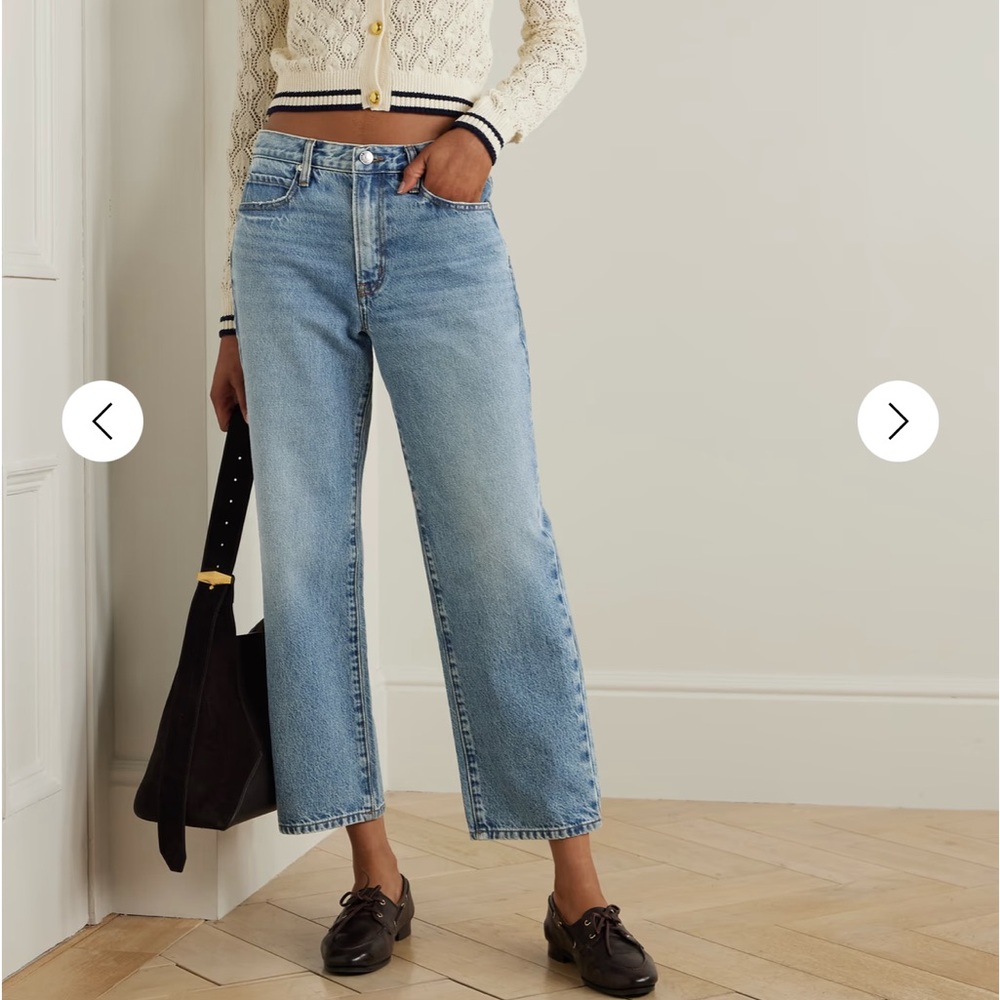 Frame Denim “The Hang” Straight Leg Relaxed Jeans in Johanna Mid-Wash - Size 27